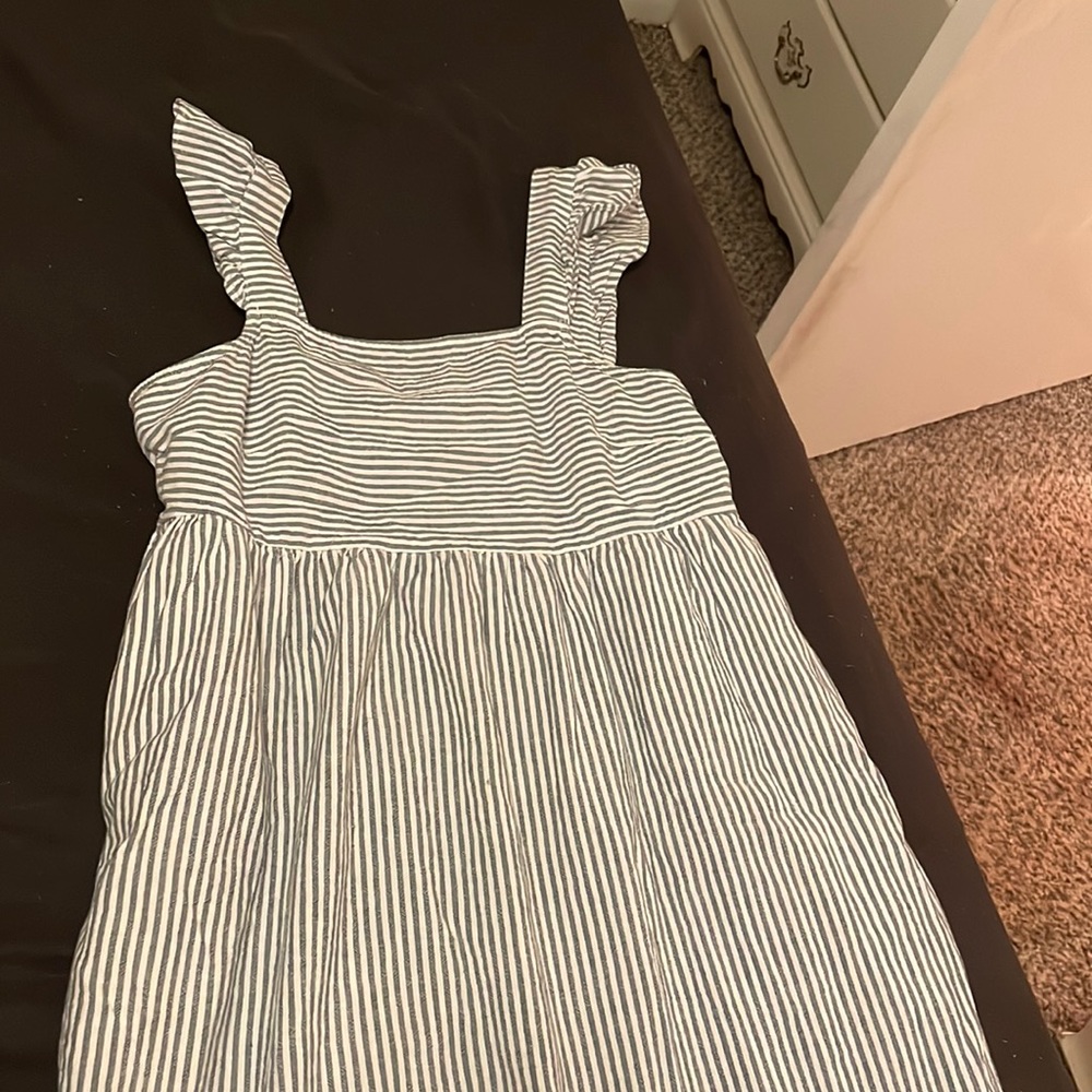 Universal Thread white and blue striped long dress